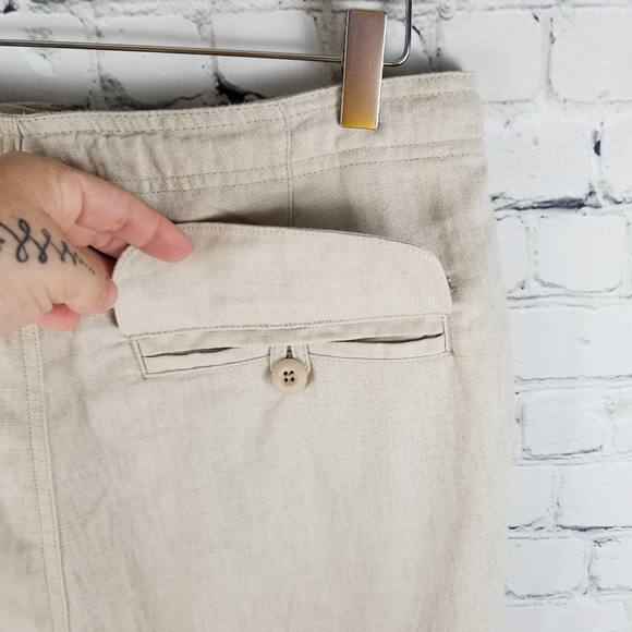 BRUNO NY | linen drawstring straight leg pants - Picture 5 of 7